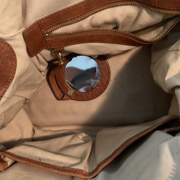 Tory Burch Leather Handbag Brown/Tan - Picture 6 of 8